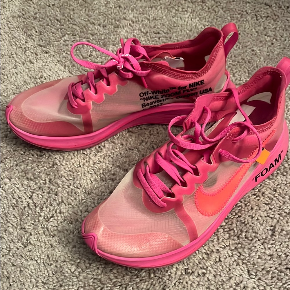 Nike Pink Sleek Sneakers with Translucent Upper